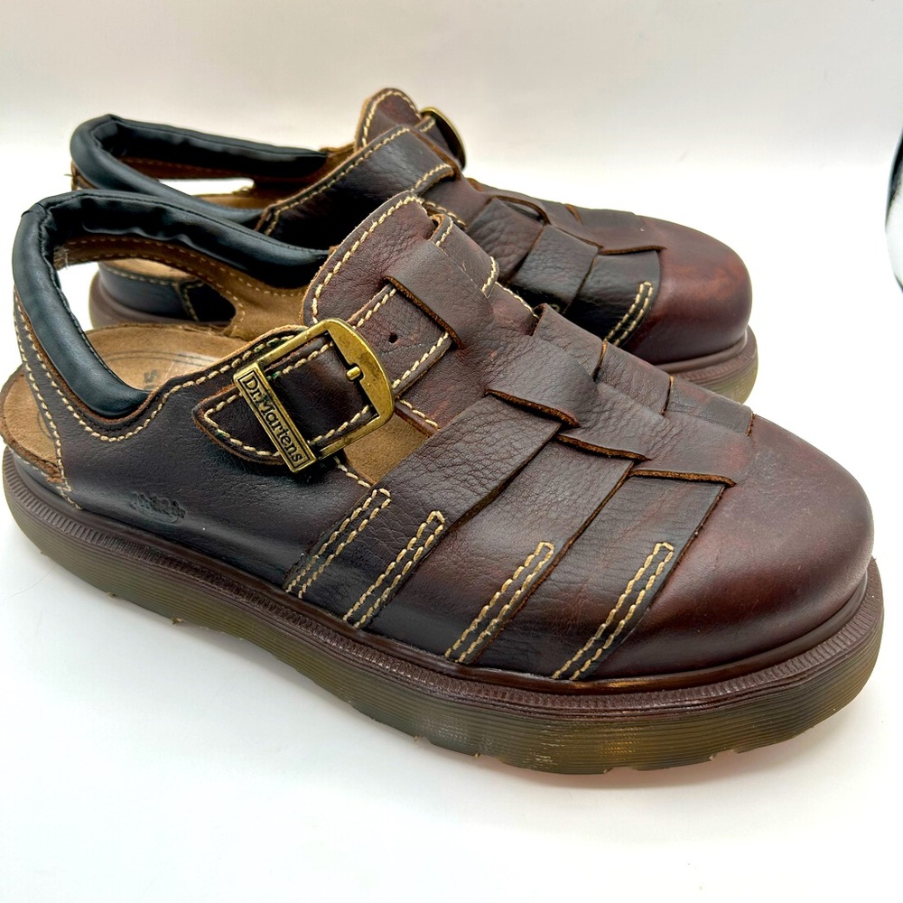 DR. MARTENS RARE VINTAGE 8332 fisherman leather sandals MADE IN ENGLAND US 10 - Picture 1 of 16
